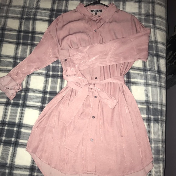 MATTER OF TIME LONG SLEEVE SHIRT DRESS (MAUVE) - Picture 7 of 11